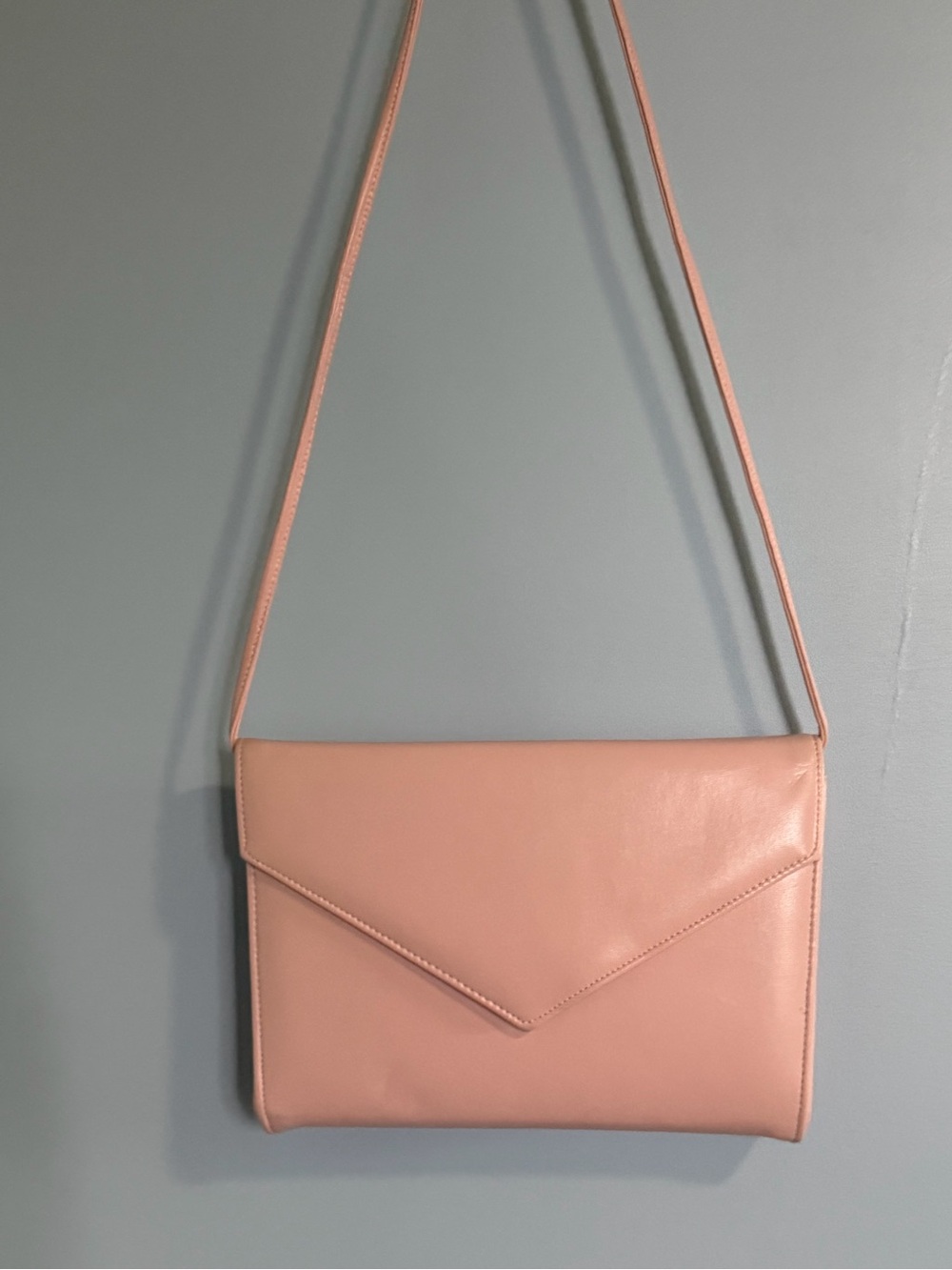 Minimalist Blush Pink Women's Envelope Shoulder Bag